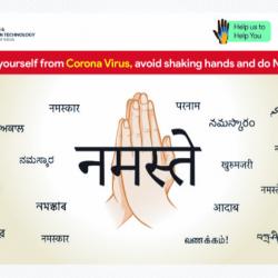 Nameste Poster Corona Virus Hindi
